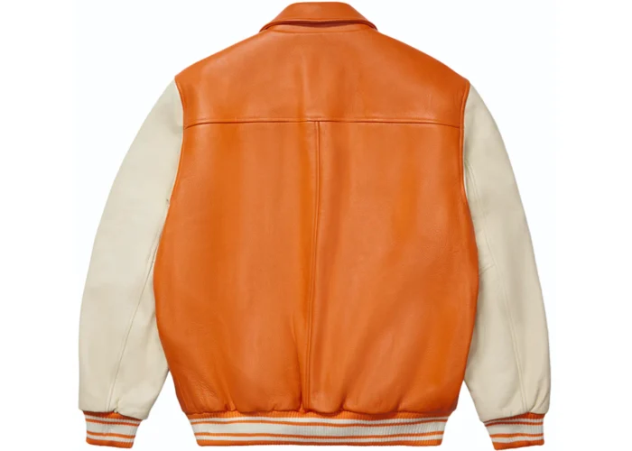 Sp5der Leather Varsity Jacket