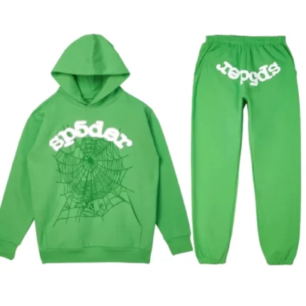 Sp5der Worldwide Green Tracksuits