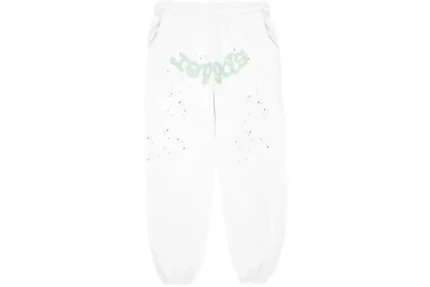 White Sp5der Sweatpants